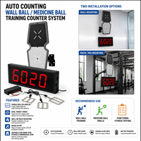 Cible murale intelligente avec capteur et minuteur numérique pour entraînement de force avec balles médicales - Matériau ABS