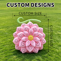 Fleur gonflable personnalisée de 5 m (16,4 pi) avec impression UV pour événements et compétitions, idéale pour les décorations de fêtes et festivals