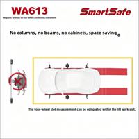 SmartSafe WA613 Aligneur de roues 3D sans fil, hydraulique à quatre cylindres, installation facile, alignement de précision, écran LED, 200 tr/min