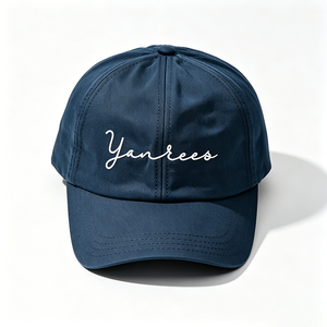 Casquette de papa unisexe bleu marine brodée à calotte souple, casquette décontractée non structurée réglable pour le streetwear et le quotidien - Product Image 2