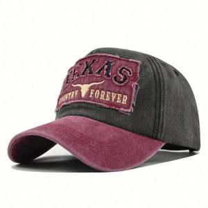 Gorras de Béisbol Deportivas Estilo Texas Americano, Personalizadas de Fábrica, 100% Algodón Canvas, Vintage, Lavadas, con Parche y Bordado 3D - Product Image 3