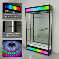 Vitrine Moderne Personnalisée en Verre Trempé avec Éclairage LED, en Aluminium et MDF, 4-6 Pieds, pour Cigarettes, Marque HongTai