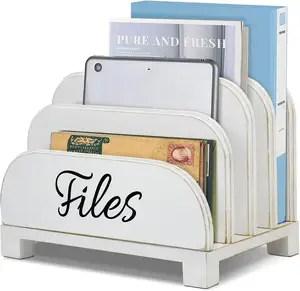 Fentes bois bureau organisateur de fichiers pour bureau bureau fichier dossier support pour Document lettre enveloppe courrier papier dossier facture