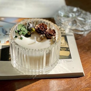 Vente en gros de cire de soja versée à la main arôme personnalisé bocal en verre de marque privée fleur sèche bougie parfumée velas de aromaterapia - Product Image 6