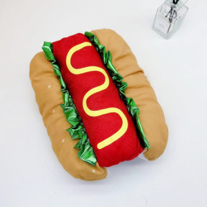 Costume de hot-dog pour chien, transformation en hamburger, vêtements d'hiver pour animaux de compagnie, tenue amusante et créative pour fête de Noël - Product Image 2
