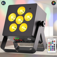 Projecteur LED sans fil sur batterie 6x18W RGBWA UV 6-en-1 DMX avec télécommande IR et activation sonore pour événements et mariages (location)
