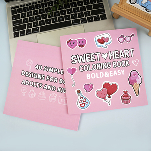 Livres de coloriage pour adultes Sweet Heart Impression personnalisée 40 pages <span class=keywords><strong>Livre</strong></span> de coloriage audacieux et facile de haute qualité pour enfants - Product Image 5