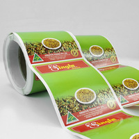 Etiqueta Adhesiva Impresa Personalizada para Alimentos, Vinilo Mate Resistente al Agua y al Aceite, Impresión Offset, Holográfica, para Pan, Gelatina, Azúcar
