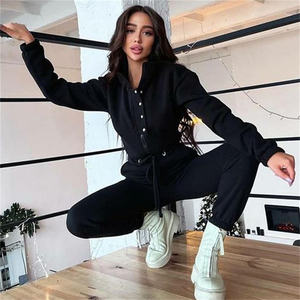 Ropa de mujer Fabricación personalizada 100% Chándales de algodón Streetwear Sudadera con capucha de alta calidad con cremallera - Product Image 6