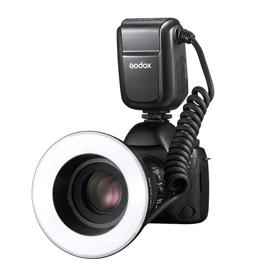Godox MF-R76 Macro Ring Flash 5000K Ring LED Speedlite Flash Light pour Canon Nikon Sony et autres appareils photo reflex numériques
