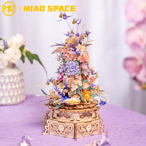 MU <span class=keywords><strong>X</strong></span> MIAO SPACE ดอกไม้เมาเหล้า ชุดประกอบโมเดลโลหะ 3 มิติ งานฝีมือ DIY ของสะสม กล่องดนตรี ของขวัญแทนใจสำหรับคนรัก - Product Image 2