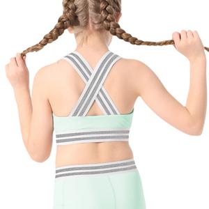 子供用軽量肌にやさしいヨガトレーニングセット速乾性フィットネス服高弾性ストラップタイトランニングスタイル - Product Image 5