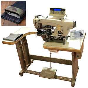 <span class=keywords><strong>Machine</strong></span> <span class=keywords><strong>à</strong></span> <span class=keywords><strong>coudre</strong></span> industrielle programmable automatique <span class=keywords><strong>à</strong></span> point <span class=keywords><strong>de</strong></span> chaînette et point noué pour ourlets <span class=keywords><strong>de</strong></span> jeans, avec moteur et engrenage, haute vitesse - Product Image 2
