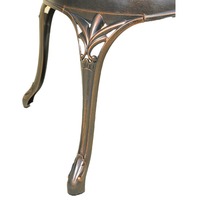 Table d'extérieur et fauteuil individuel en aluminium moulé - Résistant à la rouille - Pour villas, cours, balcons, jardins