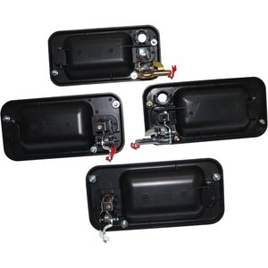 Paquete de 4 manijas exteriores para puerta, delanteras (izquierda y derecha) con orificio para llave para Hummer H2, manija cromada brillante - Product Image 2