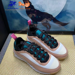 Baskets tendance pour femmes CC en cuir de vachette respirant, confortables, à bout fermé, à lacets, à enfiler, pour la marche et le tennis - Product Image 3