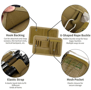 Organisateur d'accessoires modulaires pour sac tactique, porte-clés, crochets utilitaires, attaches, portable et léger, vente en gros - Product Image 2