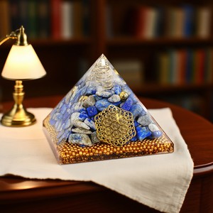 6.5CM doğal 7 çakra Orgone piramitleri ham şifa kristal kuvars Gem taş piramit süs ev dekor için - Product Image 2