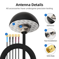 Antena Puck MIMO 5 en 1 para Vehículos de Seguridad Pública, Polarización Vertical, GPS, 4G LTE, WiFi, Conector Roscado, Compatible con OEM, Personalizable