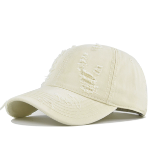 Gorras de Béisbol Vintage al por Mayor, de 6 Paneles, Desgastadas, de Algodón, Estructuradas, de Alta Calidad, de Color Sólido, Transpirables, con Visera Curva - Product Image 3