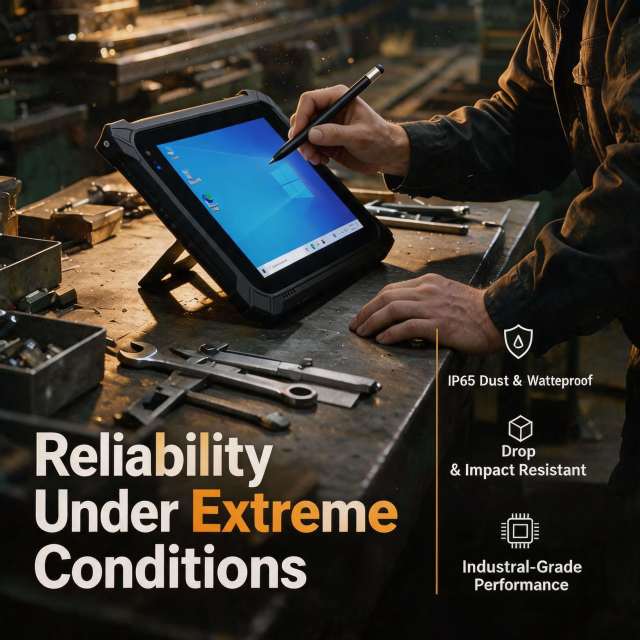 Fully Rugged Industrial Intel 8 Inch Windows 11 Tablet IP65 Waterproof Shockproof MIL-STD-810H 4G LTE GPS N5100 128GB