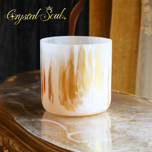 Cuenco <span class=keywords><strong>de</strong></span> Cristal para Sanación con Sonido, Diseño Exclusivo Crystal Soul, Nuevo y Pintado a Mano con Alquimia Reiki - Product Image 1