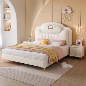 モダンシンプルなデザインの寝室用家具子供用ベッドロフトソフト収納ベッド - Product Image 4