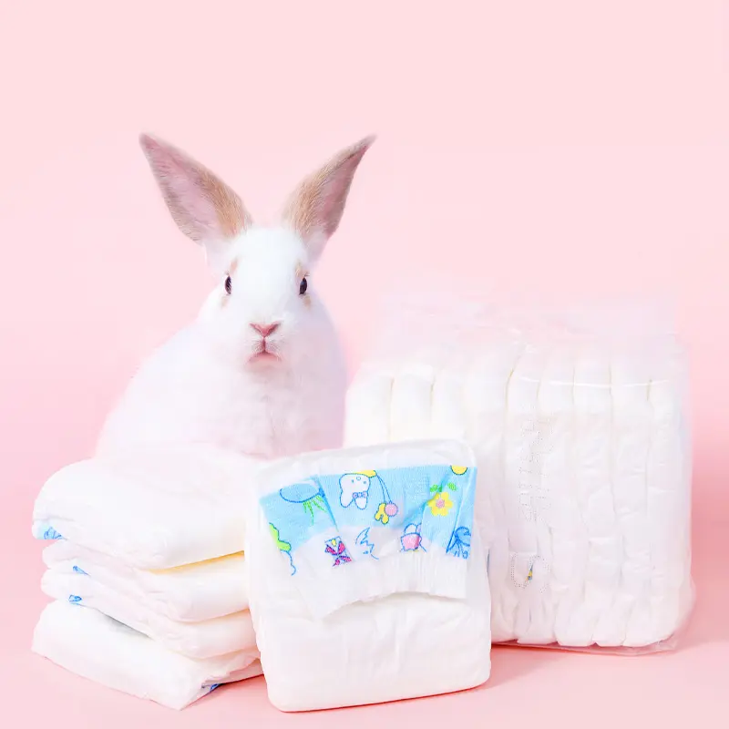 Wholesale small animal disposable pet diaper pet diapers for cats dog pad pet diapers for rabbits