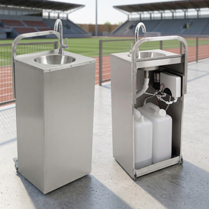 Évier de cuisine en acier inoxydable, lavabo portable pour cuisine extérieure, station de lavage des mains, évier mobile - Product Image 5