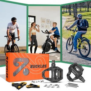 <span class=keywords><strong>Pedales</strong></span> de Bicicleta de Carretera BUCKLOS PD-R685 de Fibra de Carbono, <span class=keywords><strong>Pedales</strong></span> Planos y de <span class=keywords><strong>Clip</strong></span> Doble con Rodamientos Sellados de 9/16" para <span class=keywords><strong>Shimano</strong></span> SPD-SL - Product Image 6