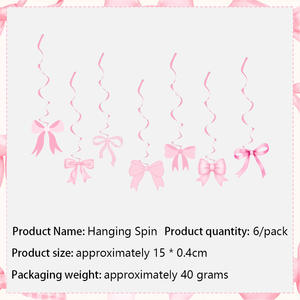 Artículos <span class=keywords><strong>para</strong></span> Fiestas con Temática de Lazos, Decoraciones de Cumpleaños, Guirnaldas de Lazos con Cuerda, Decoraciones Espirales <span class=keywords><strong>para</strong></span> Fiestas, Accesorios <span class=keywords><strong>para</strong></span> Fiestas - Product Image 2