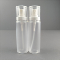 120ml en forme de cylindre épaule plate vide givré PET soins de la peau sérum et crème pour le visage brouillard vaporisateur avec bouchon à vis