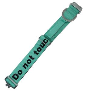 Collier pour chien en nylon vert clair réglable avec rubans, design moderne, tissu rembourré confortable, boucle en alliage d'aluminium argenté avec anneau en D pour - Product Image 6