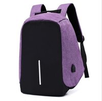 Interface USB 15.6 pouces sac pour ordinateur portable étanche Oxford court randonnée sac à dos fermeture éclair antivol pour les collégiens et lycéens