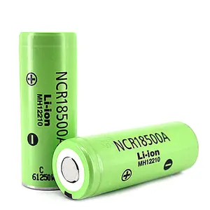 18500 Batterij NCR18500A Li-Ion Oplaadbare Flat Top 3.7V 2040Mah-Batterij Case Inbegrepen