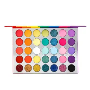 Toptan 35-Color göz farı paleti pırıltılı toz mat ve su geçirmez kaplama ile özel etiket kozmetik makyaj palet
