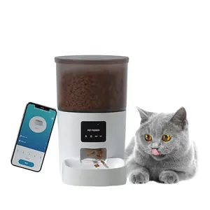 Automatic Pet Cat Dod Feeder 4L Wifi App Mobile Control Cat Food Smart Pet Feeder With Camera