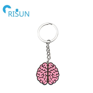Llavero de Metal médico biológico anatomía órgano llavero personalizado anatómico neurológico cerebro esmalte llavero - Product Image 6