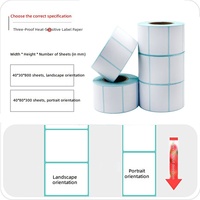 Etiquetas Adhesivas de Papel Térmico Resistentes a Tres Factores, Etiquetas en Blanco, Etiquetas de Envío, Etiquetas de Impresión de Códigos de Barras, Etiquetas Reflectantes con Código de Barras Personalizado