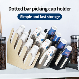 Nouveauté : Organisateur de station à café jetable en bois, accessoires de café, boîte de rangement, distributeur de gobelets en papier - Product Image 5