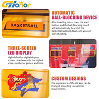 Machine d'arcade de basket-ball à monnayeur avec mode simple ou double joueur pour centres de jeux et parcs d'attractions