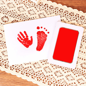 Tampon encreur écologique sans lavage pour empreintes de pieds et de mains de bébé, encre anti-adhésive, cadre souvenir <span class=keywords><strong>en</strong></span> argile, cadeau pour empreintes de mains et de pieds de bébé - Product Image 1