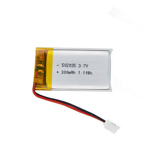 แบตเตอรี่ลิเธียมโพลิเมอร์แบบชาร์จได้ 502035 <span class=keywords><strong>3</strong></span>.7V 300mAh รุ่น 052035 - Product Image 1