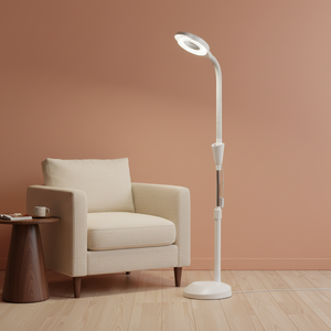 โคมไฟตั้งพื้นแบบมีแว่นขยายสำหรับร้านเสริมสวย บำรุงผิวหน้า ไฟ LED กำลังขยาย 8 เท่า แว่นขยายสำหรับต่อขนตา ความงาม ดูแลร่างกาย ปลั๊กแบบ US - Product Image 2