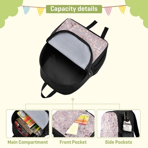 Leopard Print Customs logo Design <b>Cheap</b> Competitive Price Fashion Simple Style Large Size Zipper Unisex Backpack - Product Image 4