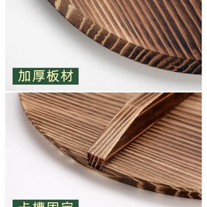 Tapa de olla redonda de madera de cedro hecha a mano, tapa grande de madera maciza para wok, para uso en cocina. - Product Image 4