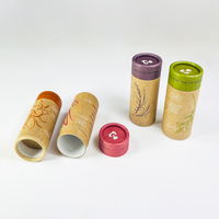 Emballage en tube de papier kraft à bas prix, impression offset 4 couleurs CMJN, déodorant stick, poussoir, 2,5 oz, pour baume à lèvres