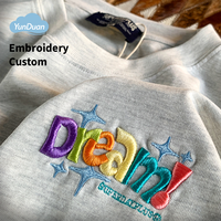 T-shirts personnalisés en gros 100% coton 300gsm lourd Logo personnalisé surdimensionné Haute qualité Broderie 3D T-shirt pour homme