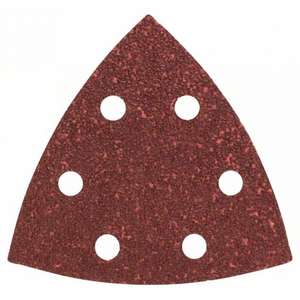 BOSCH - 2609256A50 Juego de hojas de lija con 6 agujeros para lijadora Delta-EAN 3165140614665 ABRASIVES PAPELES ABRASIVOS - Product Image 1