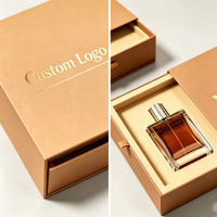 Caja de Perfume Moderna Dorada con Logotipo Grabado, Materiales Reciclados, Embalaje para Difusor, Uso Doméstico, Laminación UV Brillante/Mate, Impresión por Estampado
